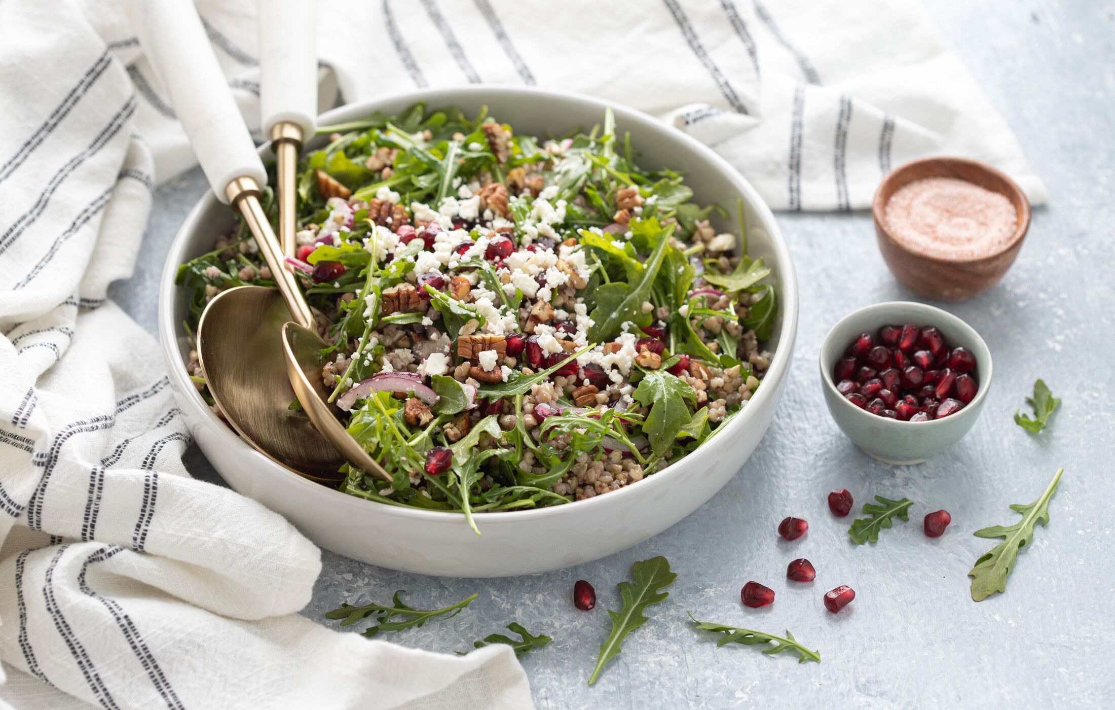 Buckwheat Salad with Arugula and Pomegranate